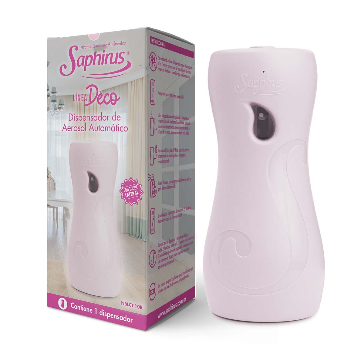 Aromatizador analógico rosa con toque